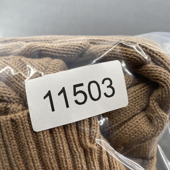 Lauren Ralph Lauren Sweater Womens Medium Beige Cable Knit Wrap Belted Cotton - Picture 9 of 9